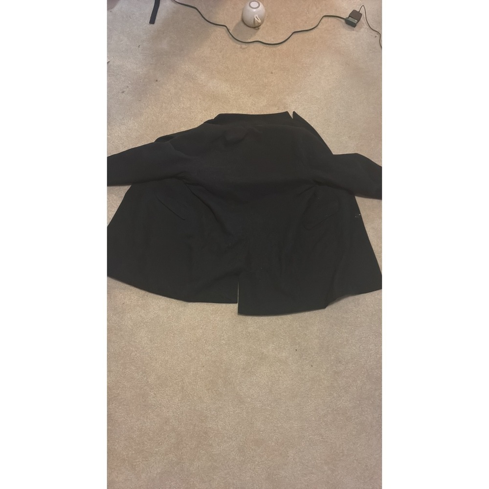 Vintage Strauss Black Wool Blend Pea Coat - Size S